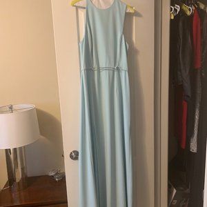 HALSTON HERITAGE MINT GREEN EVENING GOWN